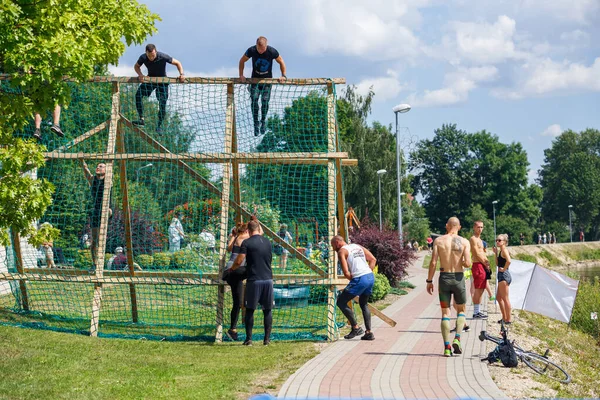 City Plavinas Lettonia Corsa Corsa Persone Erano Impegnate Attività Sportive — Foto Stock