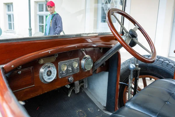 City Cesis Латвія Подорож Історичних Транспортних Засобів Old Historic Cars — стокове фото