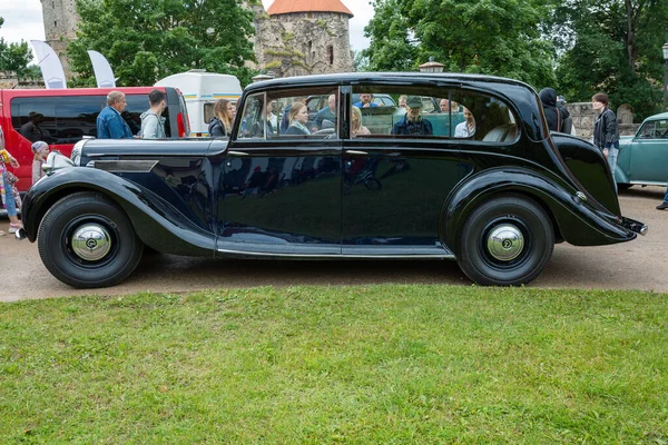 Stadt Cesis Lettland Eine Fahrt Historischer Fahrzeuge Alte Historische Autos — Stockfoto