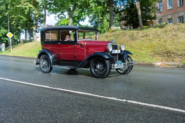 City Cesis Latvia Trip Historic Vehicles Old Historic Cars 2020 — Stock Photo, Image