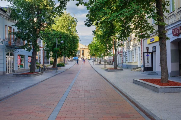 City Daugavpils Lettland Gamla Hus Och Gatuutsikt Foto 2020 — Stockfoto