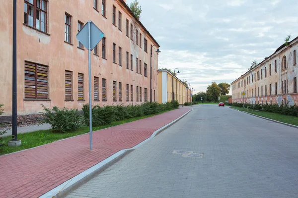 Ciudad Daugavpils Letonia Antiguo Castillo Ruinas Ladrillo Rojo Fotografía Viaje — Foto de Stock