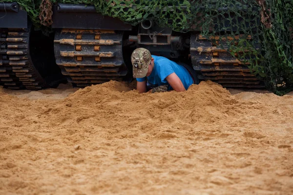 Stadt Ikskile Lettland Die Menschen Trainieren Und Bewegen Sich Der — Stockfoto