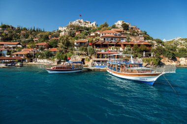 Kekova Adası, Türkiye'nin Kemer 14 Ekim 2017 pitoresk Körfezi