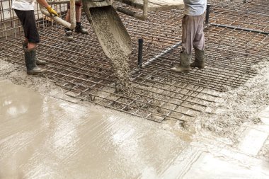 Beton ev inşaat dökme