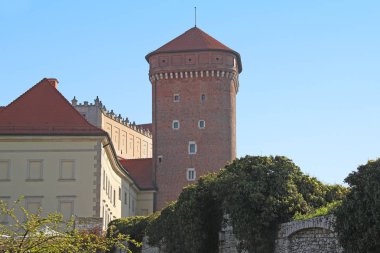 Krakow, Polonya - 29 Nisan 2012: Bu senatörün kule Wawel Kalesi.