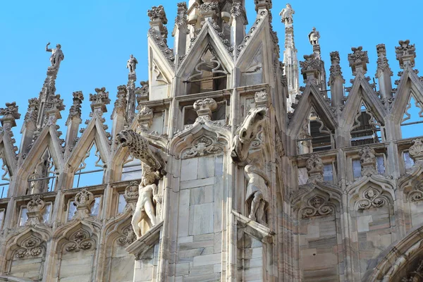 Milán Italia Mayo 2018 Estas Son Las Decoraciones Góticas Del — Foto de Stock