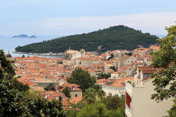 Dubrovnik Horvátország 2016 Szeptember Egy Légi Felvétel Régi Város Dubrovnik — Stock Fotó