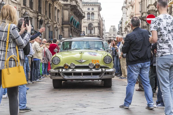 Milan Italy May 2018 Lincoln Capri Retro Parade Mille Miglia — Stock Photo, Image