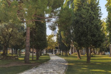 Istanul, Türkiye - 11 Eylül 2017: Topkapı Sarayı'nın ikinci avlu iç sokakları bunlar.