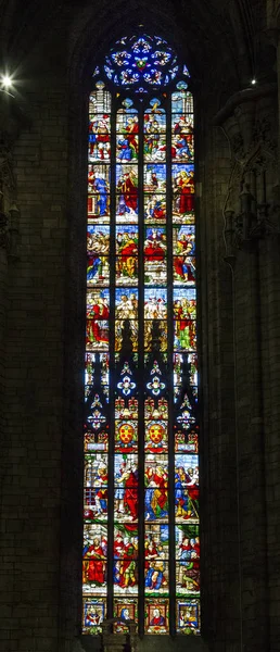 Milano Italien Maj 2018 Det Ett Målat Glas Inre För — Stockfoto