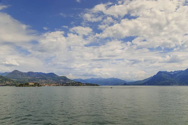 Lago Lago Maggiore Parte Ocidental Dos Alpes Lombardos Itália — Fotografia de Stock