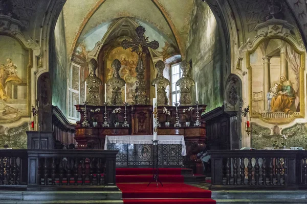 Lugano Suíça Maio 2018 Altar Igreja Santa Maria Degli Angeli — Fotografia de Stock