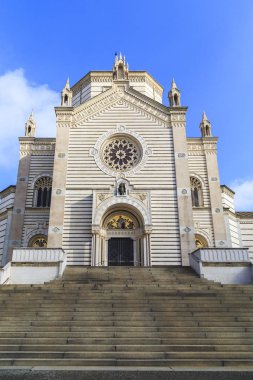 Milan, İtalya - 17 Mayıs 2018: Memorial Şapeli'nde Anıt Mezarlığı olduğunu.