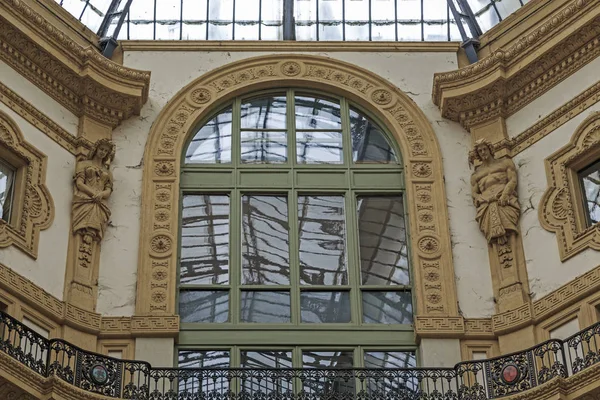 Milão Itália Maio 2018 Este Fragmento Arquitetônico Interior Galeria Victor — Fotografia de Stock