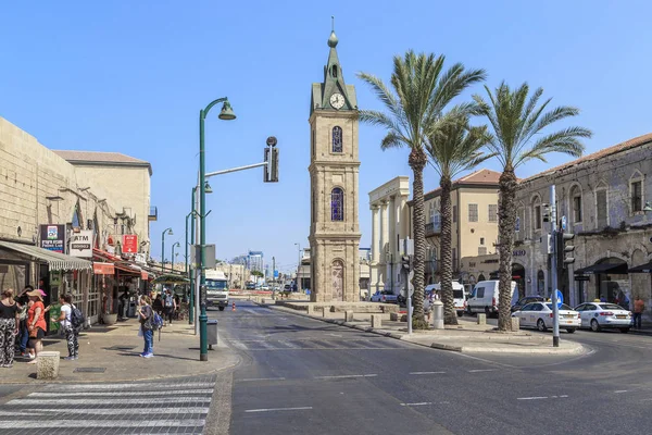 Tel Aviv Israel Setembro 2017 Esta Torre Relógio Jaffa Construída — Fotografia de Stock