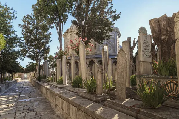 Istanbul Turkije September 2017 Dit Moslim Historische Begraafplaats Suleymaniye Mosque — Stockfoto