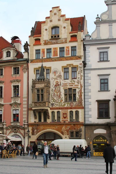 Prague Czech April 2012 Storchov House Old Town Square Built — Stock Photo, Image