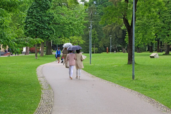 Lugano Switzerland May 2018 Chiany Park Largest Park City Well — Stock Photo, Image