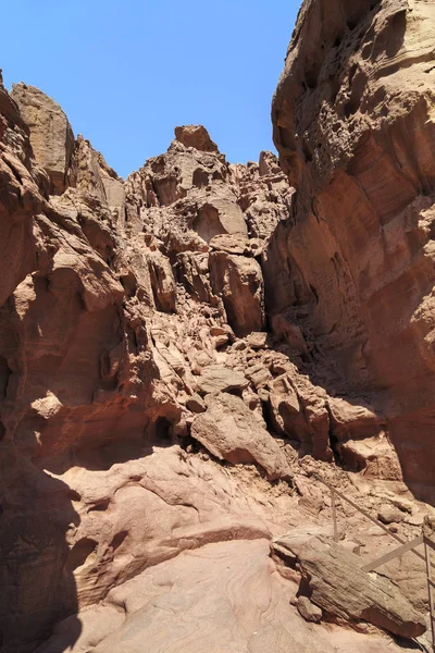 Улоговина Скелі Maroon Timna Національного Парку Який Долини Західній Частині — стокове фото