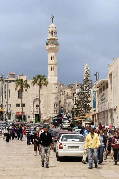 Bethlehem Israel Maio 2011 Pessoas Não Identificadas Deslocam Pela Praça — Fotografia de Stock