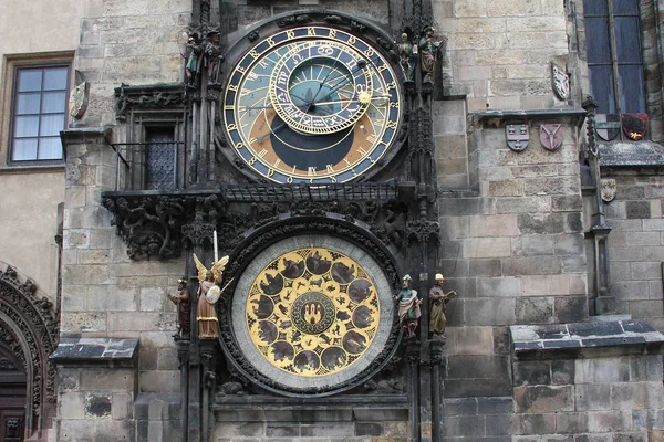 Praga Checa Abril 2012 Reloj Astronómico Praga Reloj Torre Medieval — Foto de Stock
