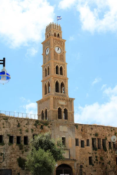 Acre Israel Maio 2011 Esta Torre Relógio Acima Coaching Inn — Fotografia de Stock