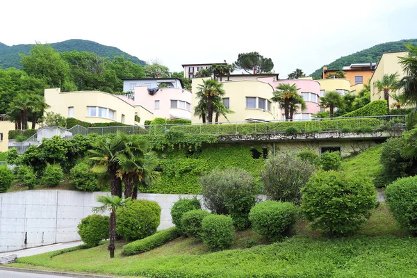 Lugano Suisse Mai 2018 Agit Bâtiment Moderne Des Zones Montagne — Photo