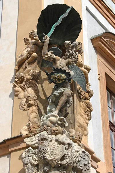 Praag Tsjechisch April 2012 Sculpturale Groep Bescherming Veiligheid Één Van — Stockfoto