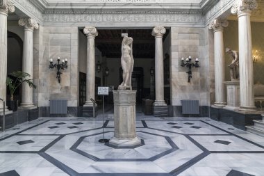 Murcia, İspanya - 19 Mayıs 2017: Royal Casino Pompeii avluda iç parçası bu.