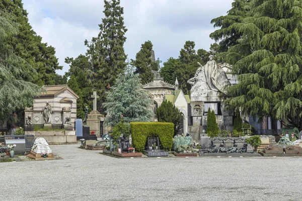 Milano Italia Maggio 2018 Tratta Una Delle Lapidi Delle Cripte — Foto Stock