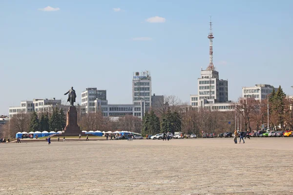 Kharkov Ukrayna Nisan 2013 Özgürlük Meydanı Devlet Sanayi Yapısalcılık Tarzında — Stok fotoğraf