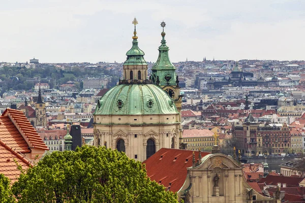 Prague Czech Abril 2012 Esta Uma Vista Aérea Das Cúpulas — Fotografia de Stock