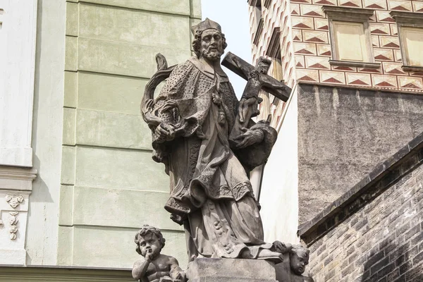 Prague Tsjechië April 2012 Dit Een Standbeeld Van Johannes Nepomuk — Stockfoto