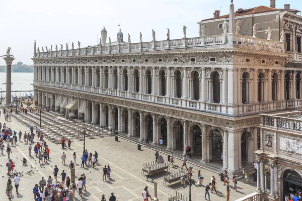 Venice Olaszország 2018 Szeptember Reneszánsz Épület San Marco Könyvtárat — Stock Fotó