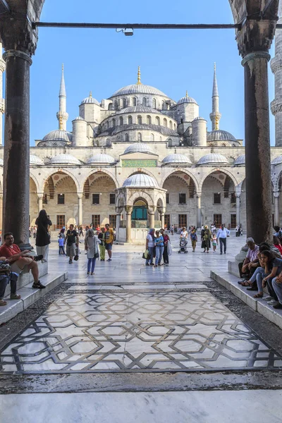 Istanbul Turquia Setembro 2017 Esta Entrada Para Pátio Mesquita Azul — Fotografia de Stock