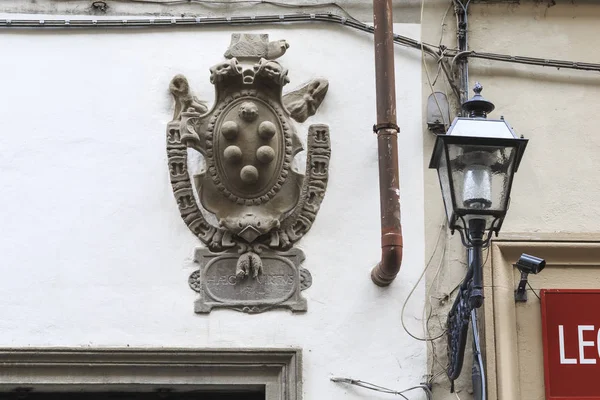 Znak Medici na zdi staré florentské — Stock fotografie