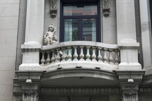 Balcony with statues Stock Image