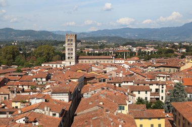 Lucca, Italya 'nın havadan görünümü