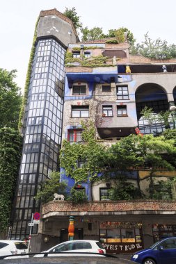 Hundertwasser Evi'nin cephesinin bir parçası, Viyana