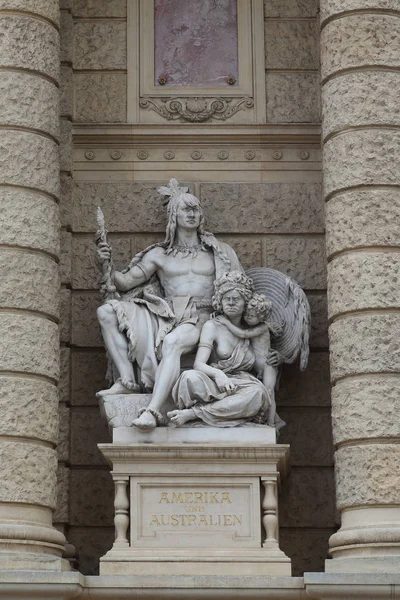 Sculpture allégorique de l'Amérique et de l'Australie, Vienne — Photo