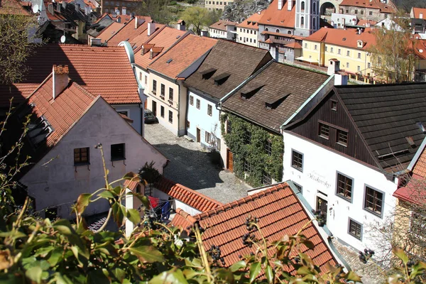 Straten van de oude Cesky Krumlov — Stockfoto