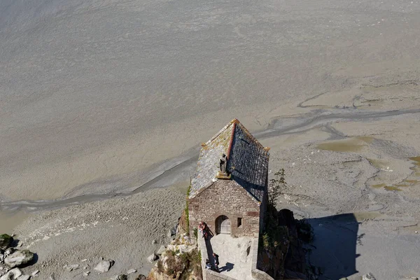 Mont Saint Michel France Eylül 2019 Burası Aubert Adanın Eteğindeki — Stok fotoğraf