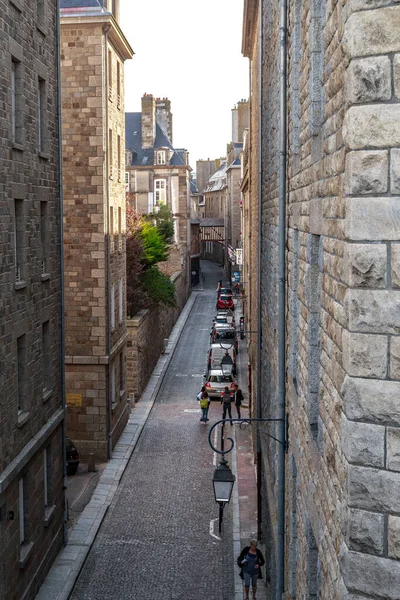 Saint Malo Frankrike September 2019 Med Utsikt Över Gamla Stadsgator — Stockfoto