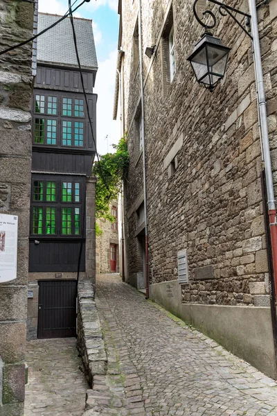 Saint Malo France September 2019 One Surviving Pedestrian Lanes Medieval — Stock Photo, Image