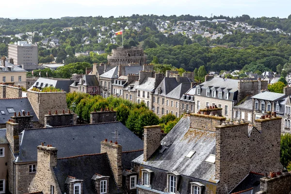 Dinan Frankrijk September 2019 Dit Een Luchtfoto Van Oude Stad — Stockfoto