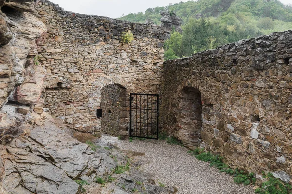 Aggstein Austria Maggio 2019 Tratta Frammento Delle Rovine Superstiti Del — Foto Stock