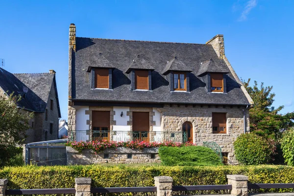 Brittannien Frankreich September 2019 Modernes Landhaus Mit Kleinem Innenhof Traditionellen — Stockfoto