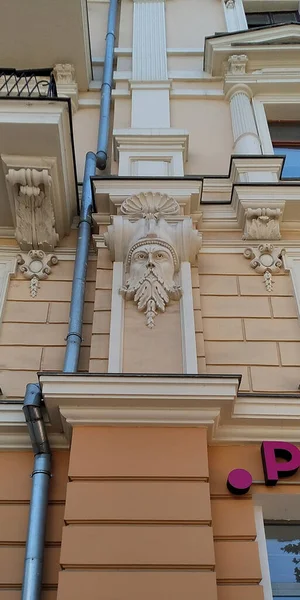 Odessa Ukraine Junho 2019 Este Fragmento Arquitetônico Parede Uma Casa — Fotografia de Stock