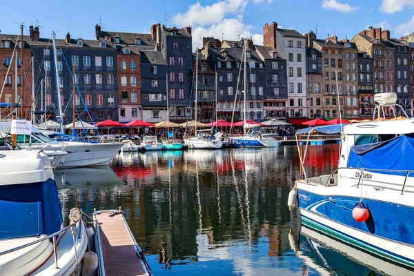 Onfleur Francia Septiembre 2019 Esta Una Vista Las Antiguas Casas — Foto de Stock